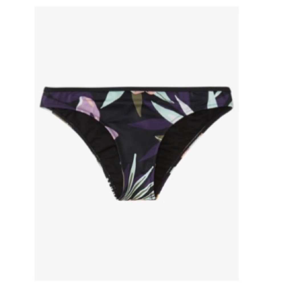 NWT Roxy Active Floral Regular Coverage Bikini Bottom